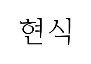 KPOP BTOB(비투비、ビートゥービー) 현식 (ヒョンシク) 応援ボード・うちわ　韓国語/ハングル文字型紙 通常