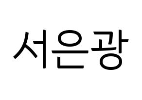 KPOP BTOB(비투비、ビートゥービー) 은광 (ウングァン) コンサート用　応援ボード・うちわ　韓国語/ハングル文字型紙 通常