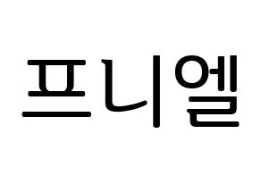 KPOP BTOB(비투비、ビートゥービー) 프니엘 (プニエル) プリント用応援ボード型紙、うちわ型紙　韓国語/ハングル文字型紙 通常