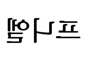 KPOP BTOB(비투비、ビートゥービー) 프니엘 (プニエル) プリント用応援ボード型紙、うちわ型紙　韓国語/ハングル文字型紙 左右反転