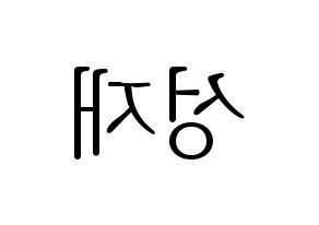 KPOP BTOB(비투비、ビートゥービー) 성재 (ソンジェ) 応援ボード・うちわ　韓国語/ハングル文字型紙 左右反転