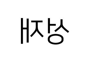 KPOP BTOB(비투비、ビートゥービー) 성재 (ソンジェ) プリント用応援ボード型紙、うちわ型紙　韓国語/ハングル文字型紙 左右反転