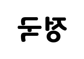 KPOP BTS(방탄소년단、防弾少年団) 정국 (ジョングク) 応援ボード・うちわ　韓国語/ハングル文字型紙 左右反転