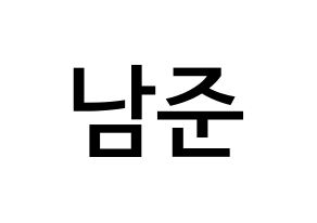 KPOP BTS(방탄소년단、防弾少年団) RM (キム・ナムジュン, アールエム) 無料サイン会用、イベント会用応援ボード型紙 通常