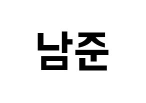 KPOP BTS(방탄소년단、防弾少年団) RM (アールエム) k-pop アイドル名前 ファンサボード 型紙 通常