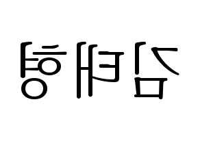 KPOP BTS(방탄소년단、防弾少年団) 뷔 (ブイ) 応援ボード・うちわ　韓国語/ハングル文字型紙 左右反転