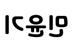 KPOP BTS(방탄소년단、防弾少年団) 슈가 (シュガ) 応援ボード・うちわ　韓国語/ハングル文字型紙 左右反転