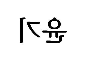 KPOP BTS(방탄소년단、防弾少年団) 슈가 (シュガ) プリント用応援ボード型紙、うちわ型紙　韓国語/ハングル文字型紙 左右反転