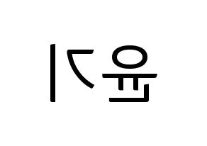 KPOP BTS(방탄소년단、防弾少年団) 슈가 (シュガ) コンサート用　応援ボード・うちわ　韓国語/ハングル文字型紙 左右反転
