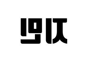 KPOP BTS(방탄소년단、防弾少年団) 지민 (ジミン) コンサート用　応援ボード・うちわ　韓国語/ハングル文字型紙 左右反転