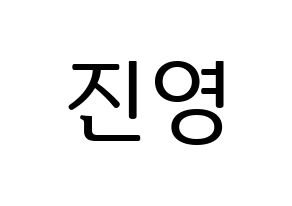 KPOP CIX(씨아이엑스、シーアイエックス) 배진영 (ぺ・ジニョン) プリント用応援ボード型紙、うちわ型紙　韓国語/ハングル文字型紙 通常