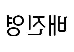 KPOP CIX(씨아이엑스、シーアイエックス) 배진영 (ぺ・ジニョン) プリント用応援ボード型紙、うちわ型紙　韓国語/ハングル文字型紙 左右反転