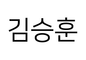 KPOP CIX(씨아이엑스、シーアイエックス) 김승훈 (スンフン) プリント用応援ボード型紙、うちわ型紙　韓国語/ハングル文字型紙 通常