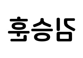 KPOP CIX(씨아이엑스、シーアイエックス) 김승훈 (キム・スンフン, スンフン) k-pop アイドル名前　ボード 言葉 左右反転