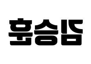 KPOP CIX(씨아이엑스、シーアイエックス) 김승훈 (スンフン) コンサート用　応援ボード・うちわ　韓国語/ハングル文字型紙 左右反転