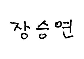 KPOP CLC(씨엘씨、シエルシ) 장승연 (チャン・スンヨン) k-pop アイドル名前 ファンサボード 型紙 通常