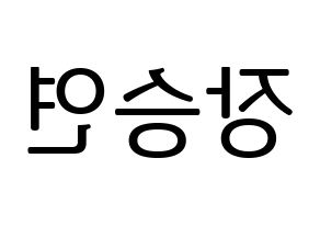 KPOP CLC(씨엘씨、シエルシ) 장승연 (チャン・スンヨン) プリント用応援ボード型紙、うちわ型紙　韓国語/ハングル文字型紙 左右反転