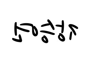 KPOP CLC(씨엘씨、シエルシ) 장승연 (チャン・スンヨン) 応援ボード ハングル 型紙  左右反転