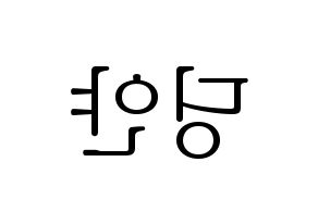 KPOP CLC(씨엘씨、シエルシ) 엘키 (エルキ) 応援ボード・うちわ　韓国語/ハングル文字型紙 左右反転