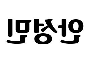 KPOP CRAVITY(크래비티、クレビティ) 성민 (ソンミン) コンサート用　応援ボード・うちわ　韓国語/ハングル文字型紙 左右反転