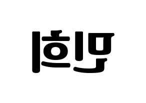 KPOP CRAVITY(크래비티、クレビティ) 민희 (ミニ) コンサート用　応援ボード・うちわ　韓国語/ハングル文字型紙 左右反転