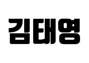 KPOP CRAVITY(크래비티、クレビティ) 태영 (テヨン) コンサート用　応援ボード・うちわ　韓国語/ハングル文字型紙 通常