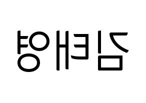 KPOP CRAVITY(크래비티、クレビティ) 태영 (テヨン) コンサート用　応援ボード・うちわ　韓国語/ハングル文字型紙 左右反転