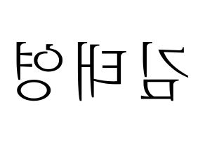 KPOP CRAVITY(크래비티、クレビティ) 태영 (テヨン) 応援ボード・うちわ　韓国語/ハングル文字型紙 左右反転