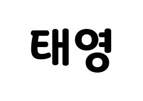 KPOP CRAVITY(크래비티、クレビティ) 태영 (テヨン) 応援ボード・うちわ　韓国語/ハングル文字型紙 通常