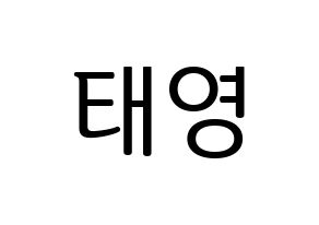 KPOP CRAVITY(크래비티、クレビティ) 태영 (テヨン) プリント用応援ボード型紙、うちわ型紙　韓国語/ハングル文字型紙 通常