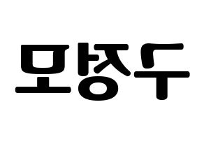 KPOP CRAVITY(크래비티、クレビティ) 정모 (ジョンモ) コンサート用　応援ボード・うちわ　韓国語/ハングル文字型紙 左右反転