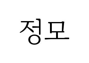 KPOP CRAVITY(크래비티、クレビティ) 정모 (ジョンモ) 応援ボード・うちわ　韓国語/ハングル文字型紙 通常