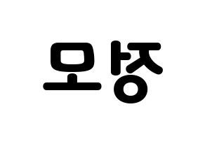 KPOP CRAVITY(크래비티、クレビティ) 정모 (ジョンモ) 応援ボード・うちわ　韓国語/ハングル文字型紙 左右反転