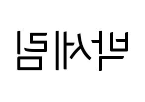 KPOP CRAVITY(크래비티、クレビティ) 세림 (セリム) コンサート用　応援ボード・うちわ　韓国語/ハングル文字型紙 左右反転