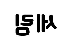 KPOP CRAVITY(크래비티、クレビティ) 세림 (セリム) 応援ボード・うちわ　韓国語/ハングル文字型紙 左右反転