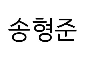 KPOP CRAVITY(크래비티、クレビティ) 형준 (ヒョンジュン) コンサート用　応援ボード・うちわ　韓国語/ハングル文字型紙 通常