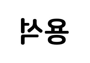KPOP CROSS GENE(크로스진、クロスジン) 용석 (キム・ヨンソク, ヨンソク) k-pop アイドル名前　ボード 言葉 左右反転