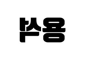 KPOP CROSS GENE(크로스진、クロスジン) 용석 (ヨンソク) コンサート用　応援ボード・うちわ　韓国語/ハングル文字型紙 左右反転