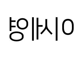 KPOP CROSS GENE(크로스진、クロスジン) 세영 (セヨン) プリント用応援ボード型紙、うちわ型紙　韓国語/ハングル文字型紙 左右反転