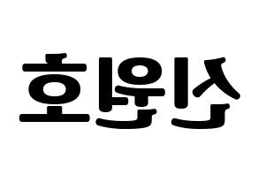 KPOP CROSS GENE(크로스진、クロスジン) 신 (シン) コンサート用　応援ボード・うちわ　韓国語/ハングル文字型紙 左右反転