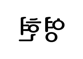 KPOP DAY6(데이식스、デイシックス) Young K (ヨンケイ) プリント用応援ボード型紙、うちわ型紙　韓国語/ハングル文字型紙 左右反転