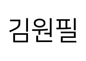 KPOP DAY6(데이식스、デイシックス) 원필 (ウォンピル) プリント用応援ボード型紙、うちわ型紙　韓国語/ハングル文字型紙 通常