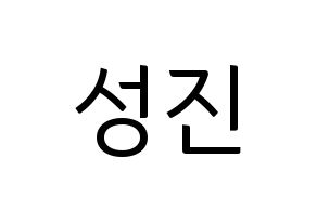 KPOP DAY6(데이식스、デイシックス) 성진 (ソンジン) コンサート用　応援ボード・うちわ　韓国語/ハングル文字型紙 通常