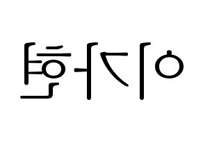 KPOP Dreamcatcher(드림캐쳐、ドリームキャッチャー) 가현 (ガヒョン) 応援ボード・うちわ　韓国語/ハングル文字型紙 左右反転