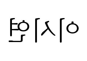 KPOP Dreamcatcher(드림캐쳐、ドリームキャッチャー) 시연 (シヨン) 応援ボード・うちわ　韓国語/ハングル文字型紙 左右反転