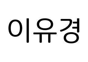 KPOP ELRIS(엘리스、エリス) 유경 (ユギョン) プリント用応援ボード型紙、うちわ型紙　韓国語/ハングル文字型紙 通常