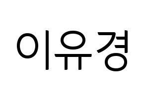 KPOP ELRIS(엘리스、エリス) 유경 (ユギョン) コンサート用　応援ボード・うちわ　韓国語/ハングル文字型紙 通常