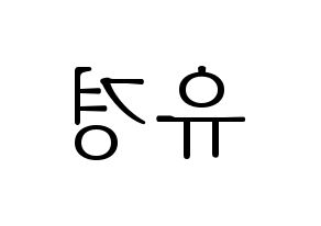 KPOP ELRIS(엘리스、エリス) 유경 (ユギョン) 応援ボード・うちわ　韓国語/ハングル文字型紙 左右反転