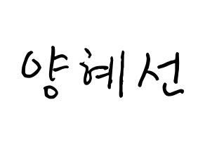 KPOP ELRIS(엘리스、エリス) 혜성 (ヤン・ヘソン, ヘソン) k-pop アイドル名前　ボード 言葉 通常