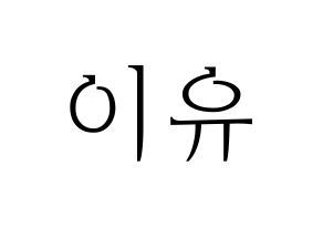 KPOP Everglow(에버글로우、エバーグロー) 이유 (イユ) 応援ボード・うちわ　韓国語/ハングル文字型紙 通常